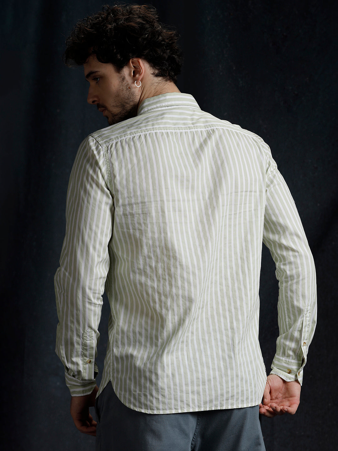 Vertical Stripes Cotton Shirt