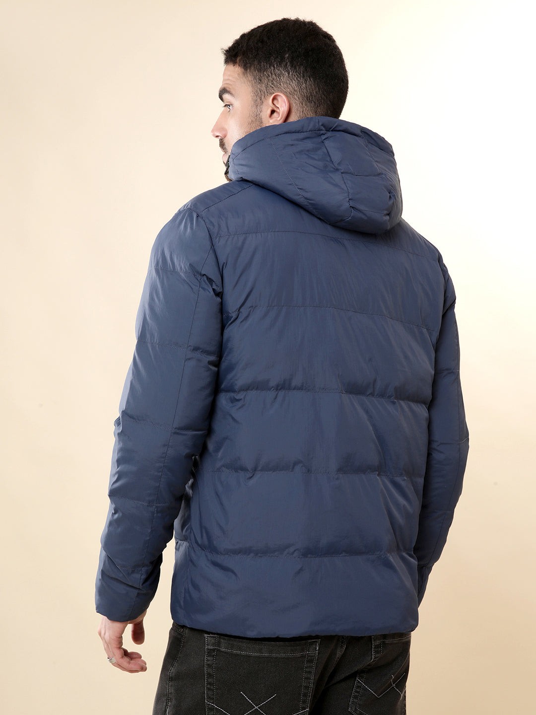 Navy Quilted Puffer Jacket