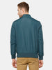 Teal Slim Fit Nylon Biker Jacket