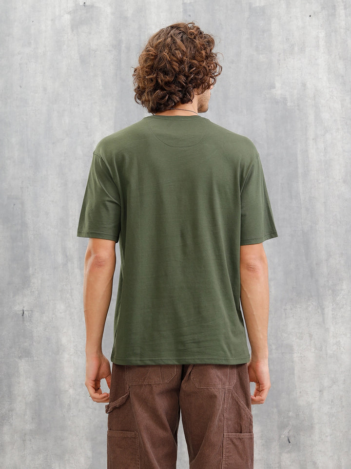 Solid Oversized T-Shirt | Olive