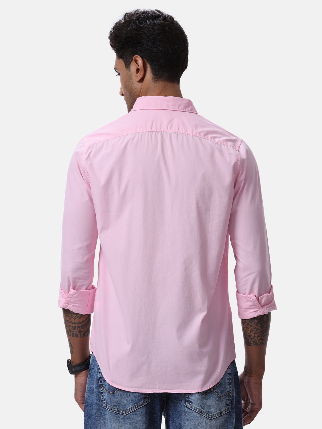 Pink Poplin Casual Shirt