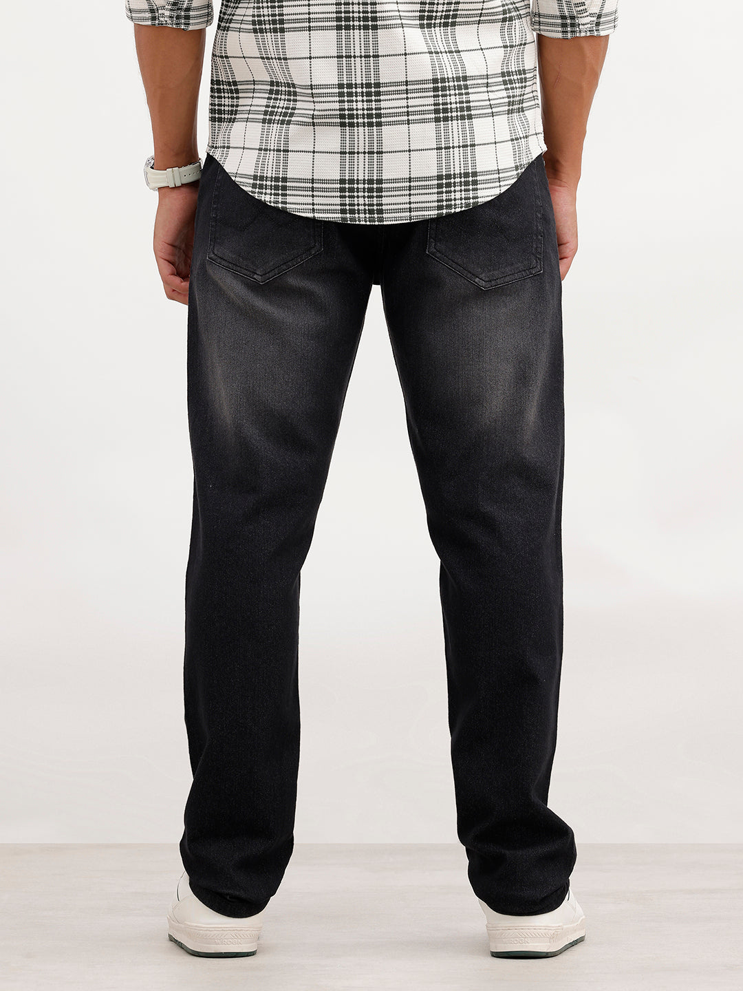 Faded Slim Fit Denim Jeans | Dark Grey
