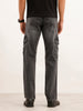 Classic Straight Fit Denim Cargo | Grey