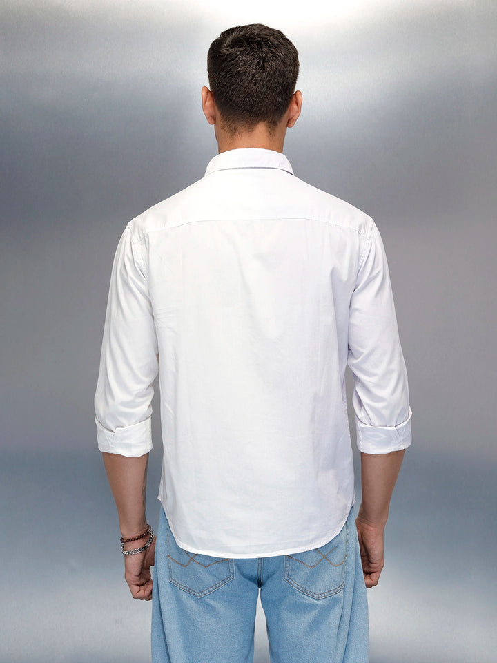 Men's Casual Comfort Fit Shirt | White