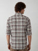 Regular Fit Checkered Shirt | Maroon