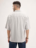 Oversized Double Pocket Half Sleeve Shirt | Grey