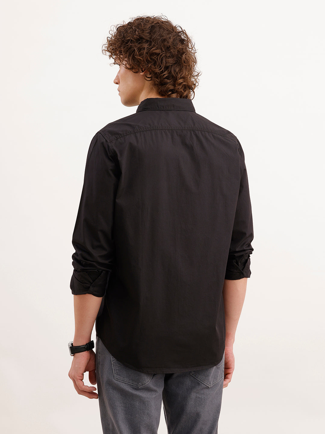 Solid Regular Fit Shirt | Black