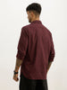 Slim Fit AOP Full Sleeve Shirt | Maroon