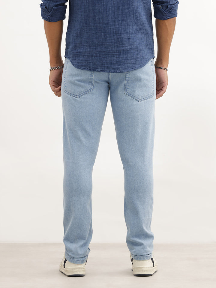 Faded Slim Fit Denim Jeans | Light Blue