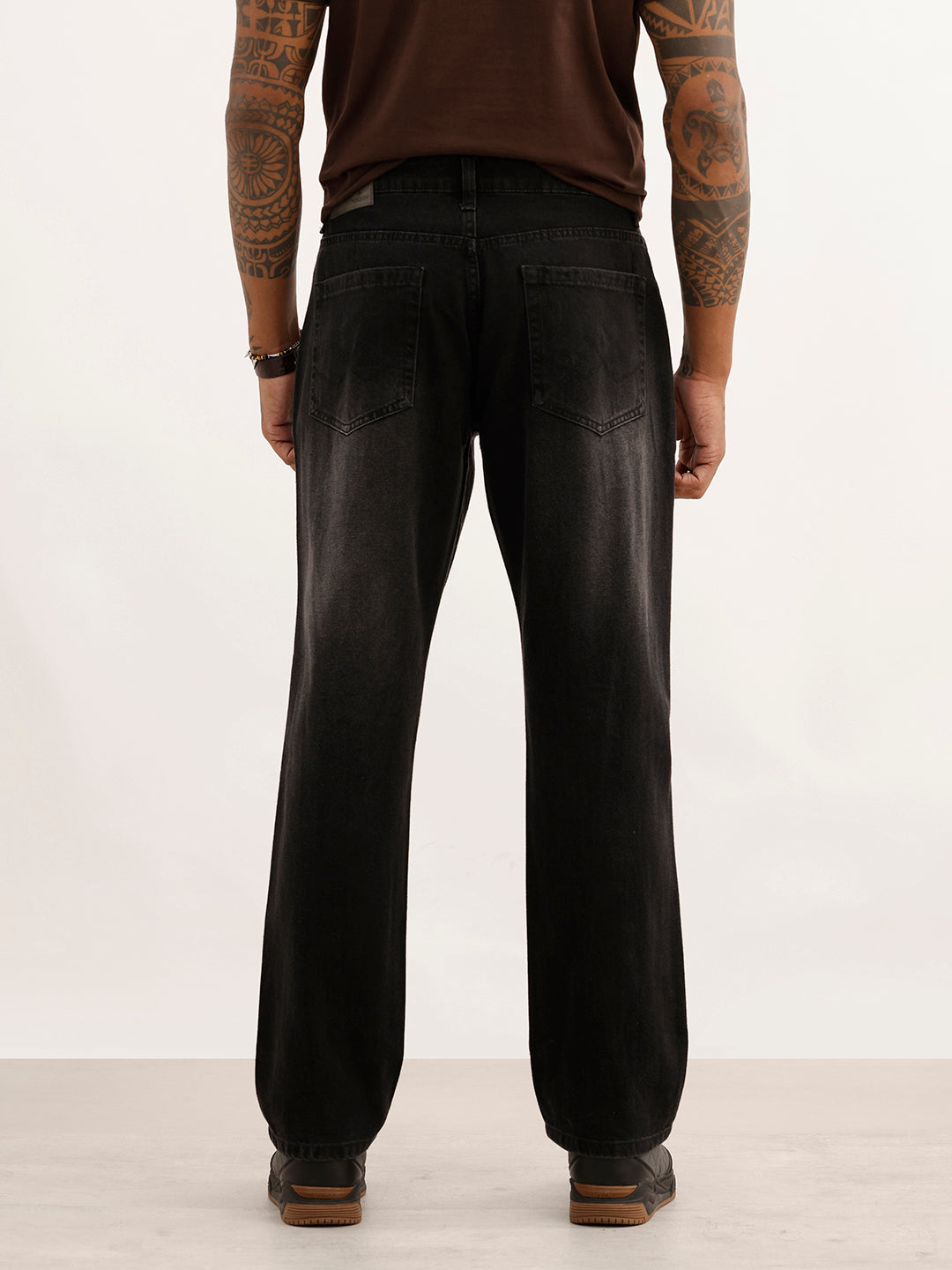 Distressed Heavy Fade Anti Fit Jeans | Dark Grey