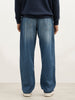 Washed Loose Fit Denim Jeans | Blue