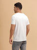 Placement Print Slim Fit T-Shirt | White