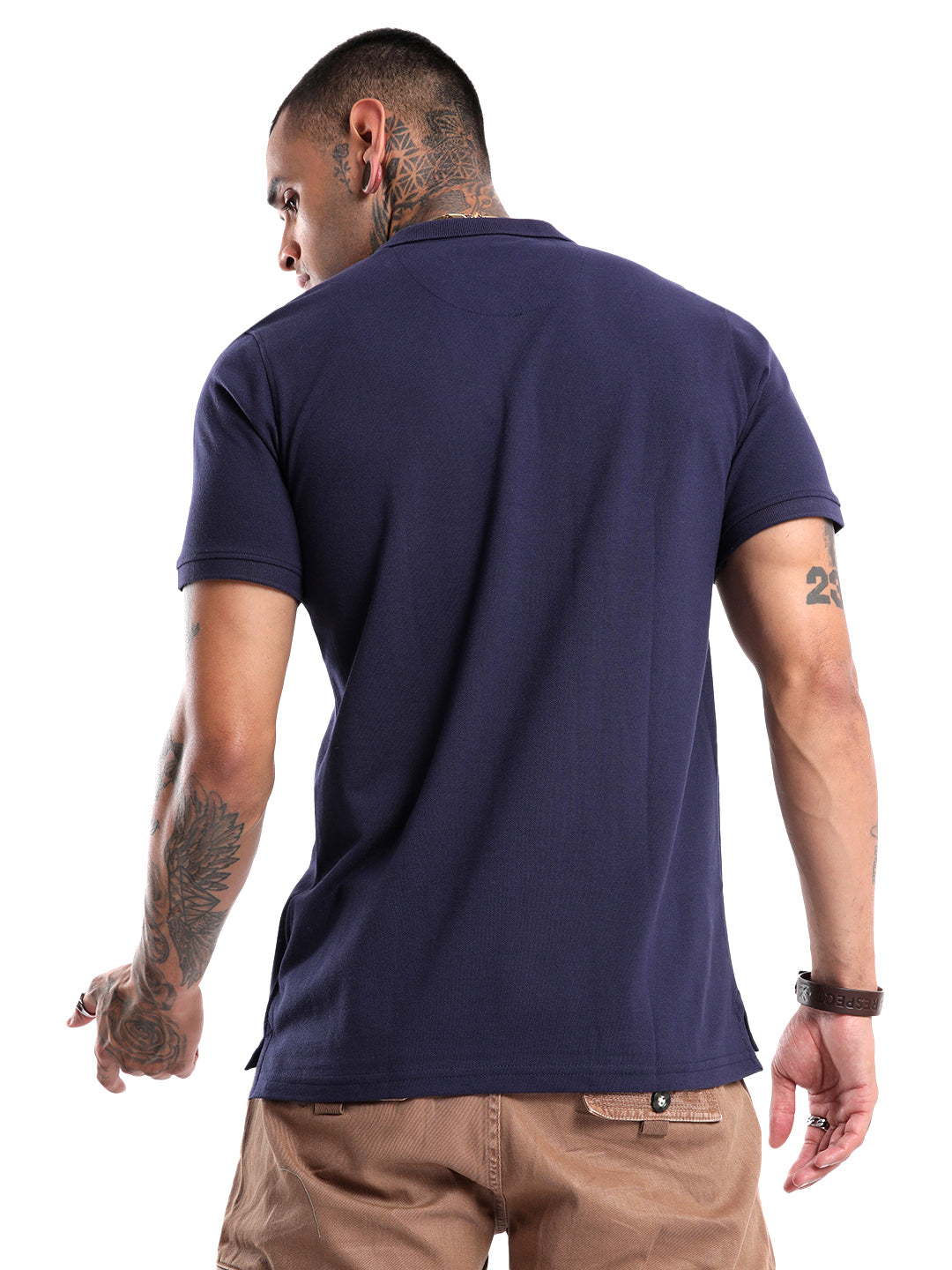 Basic Navy Blue Slim Fit Polo