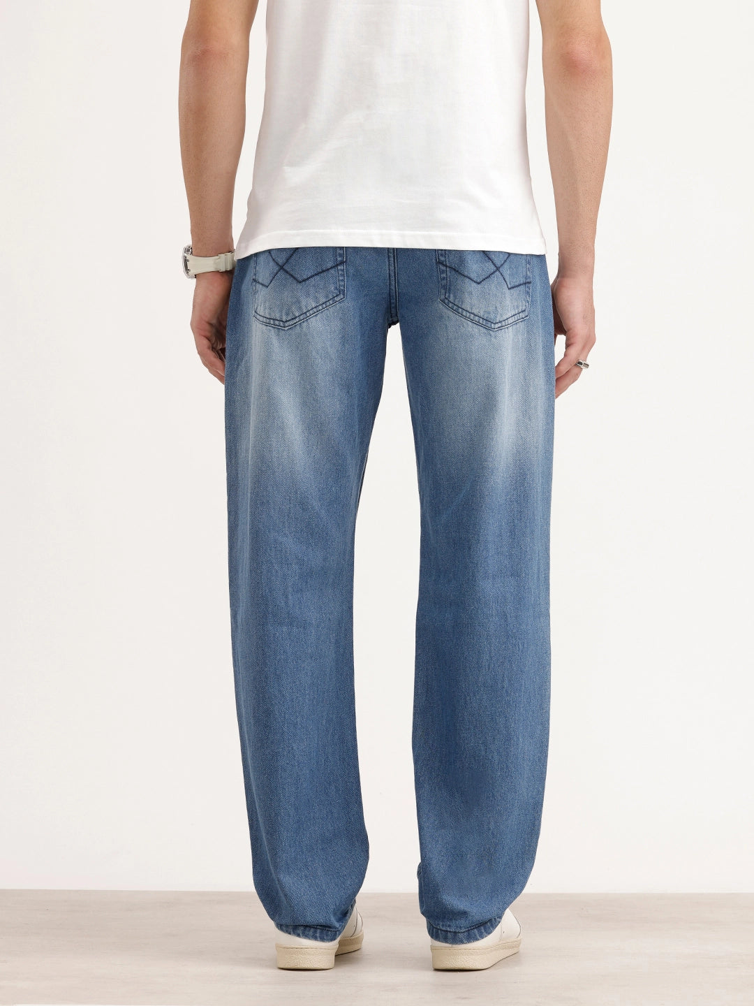 Anti Fit Faded Denim Jeans | Light Blue