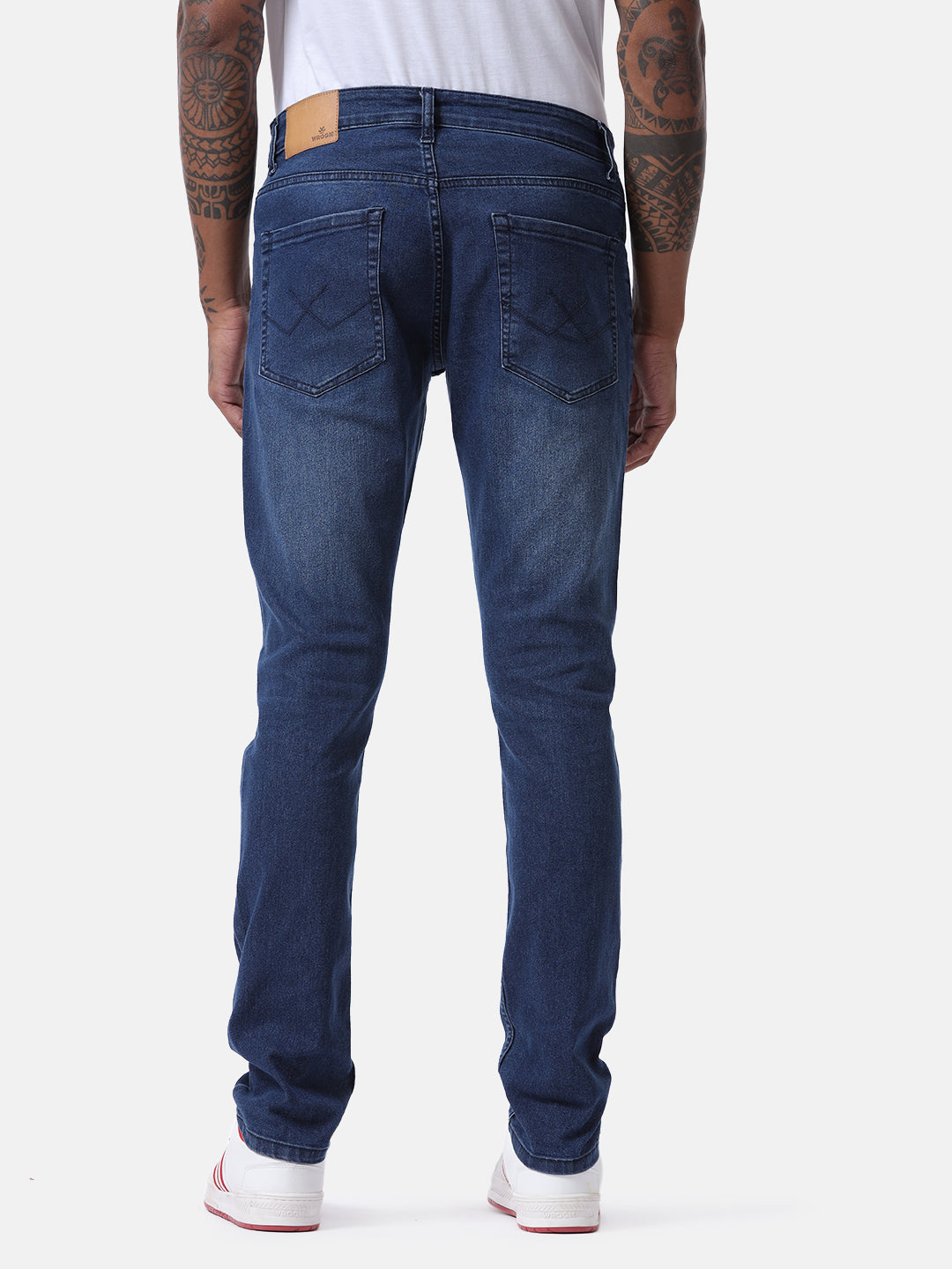 Blue Basic Five Pocket Jeans