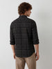 Slim Fit Double Pocket Shirt | Black