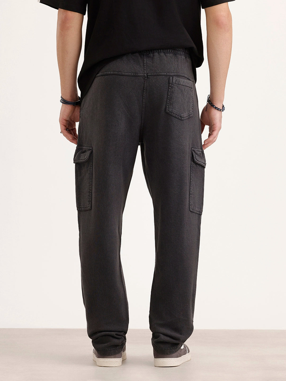 Slim Fit Knitted Jogger | Black