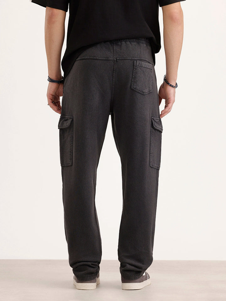 Slim Fit Knitted Jogger | Black