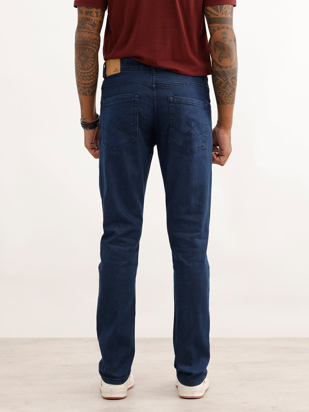 Solid Slim Fit Denim Jeans | Dark Blue