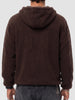 Oversized Sherpa Hooded Jacket | Brown | WTJK6462M