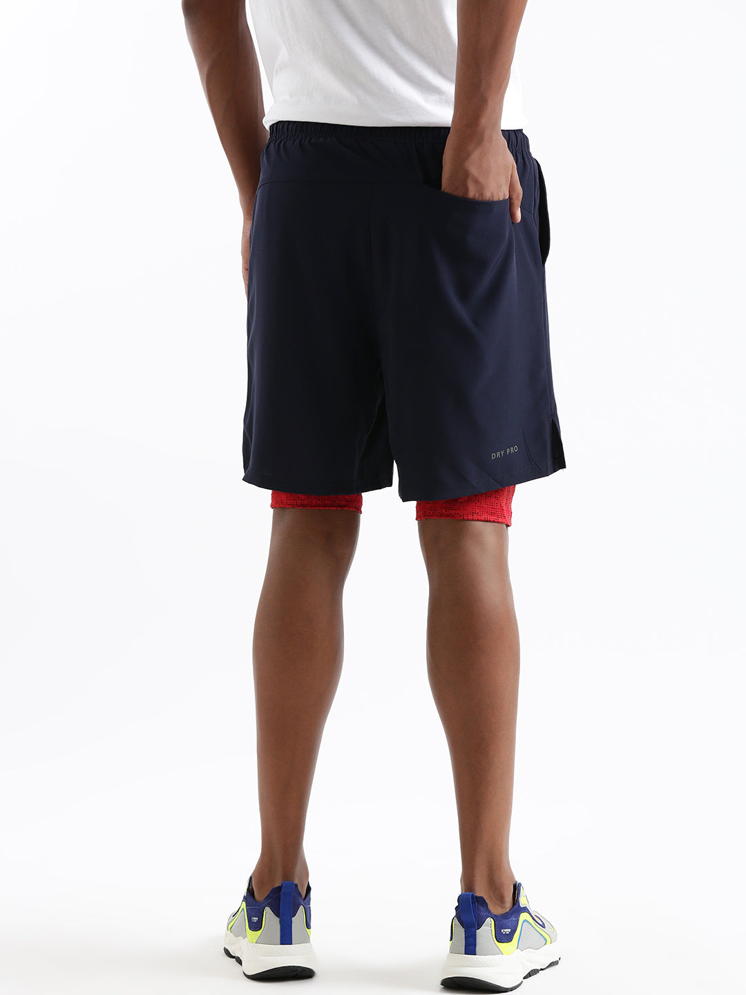 Solid Active Flair Blue Shorts