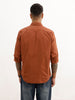 Solid Regular Fit Full Sleeve Shirt | Rust