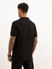 Solid Slim Fit Polo T-Shirt | Black