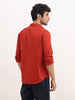 Solid Slim Fit Full Sleeve Shirt | Red