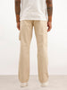 Solid Straight Fit Carpenter Trouser | Beige