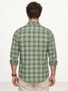 Slim Fit Checkered Shirt | Olive
