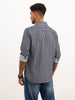 Regular Fit Striped Full Sleeve Shirt | Blue