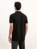 Solid Slim Fit Tipping Detail Polo T-Shirt | Black