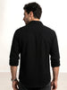 Solid Comfort Fit Full Sleeve Shirt | Black