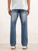 Faded Straight Fit Denim Jeans | Light Blue