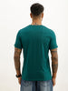 Classic Slim Fit Placement Printed T-Shirt | Dark Green