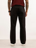 Solid Straight Fit Trouser | Black