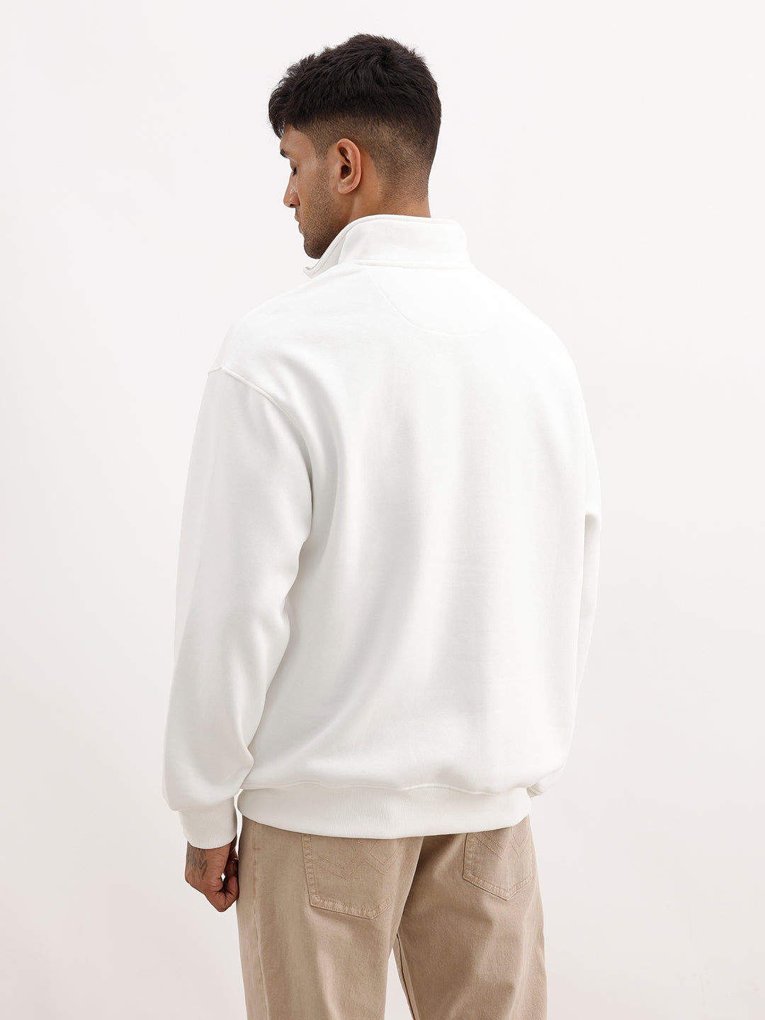 Oversized Fit Embroidered Detail Sweatshirt | Off White