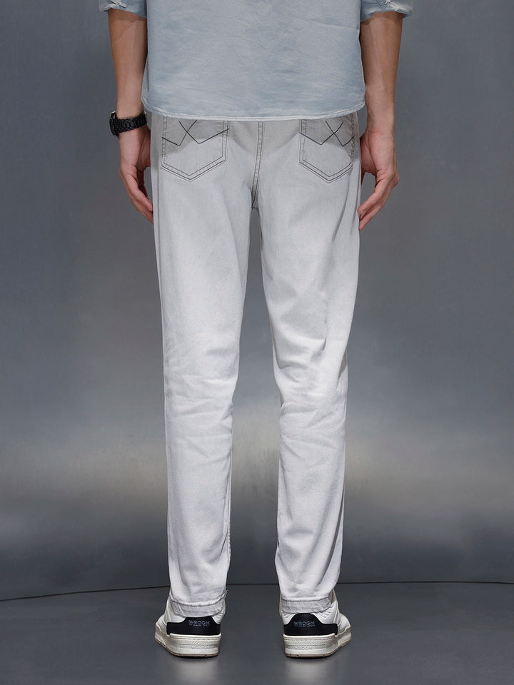 Men's casual slim ankle fit jeans | Grey