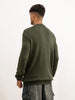 Solid Regular Fit Knitted Sweater | Olive