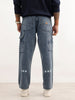 Men's Casual Loose Fit Carpenter Jeans | Med Stone