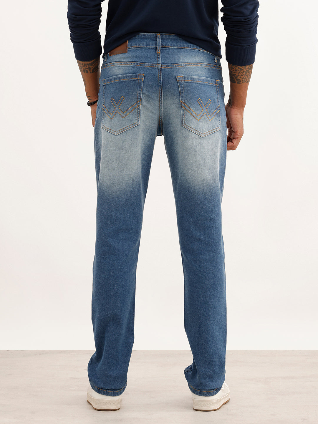 Faded Straight Fit Denim Jeans | Light Blue | WJN0200SR2017S