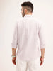 Textured Slim Fit Striped Shirt | Pink