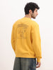 Comfort Fit Placement Printed Sweatshirt | Yellow