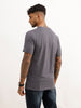 Placement Printed Slim Fit T-Shirt | Grey