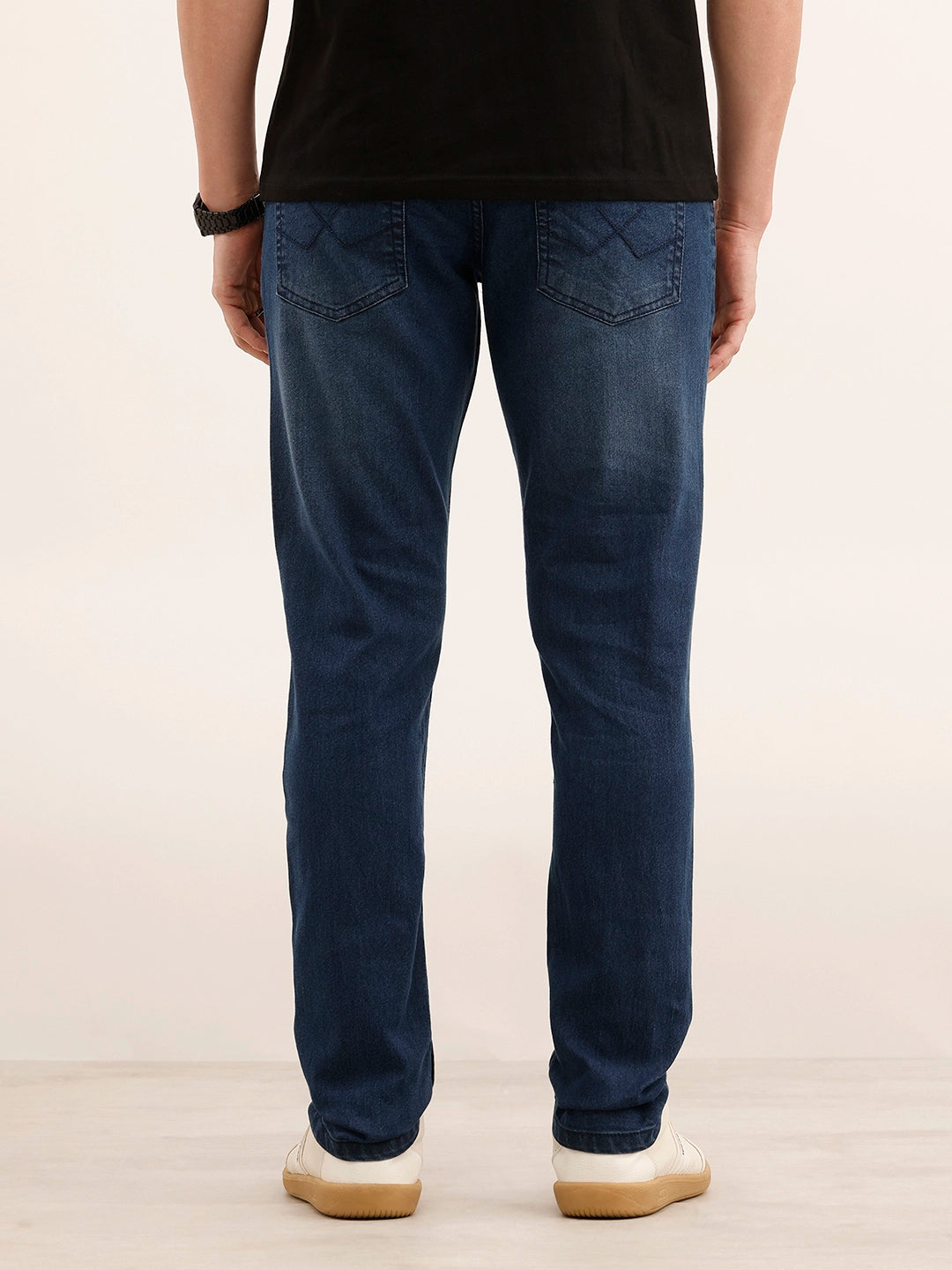 Slim Fit Solid Denim Jeans | Blue