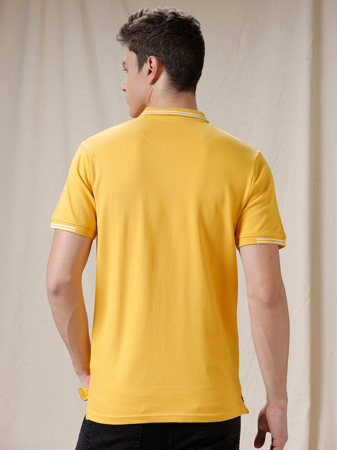 All Yellow Solid Polo T-Shirt