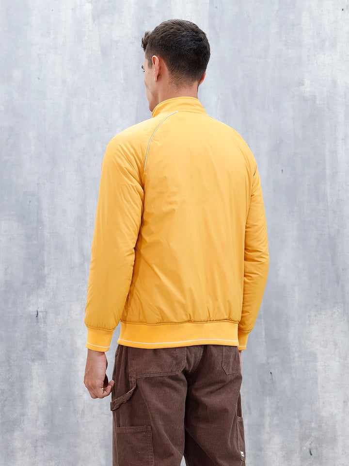 Men's Casual Bomber Jacket | Yellow