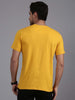 Typographic Chest Print Mustard T-Shirt