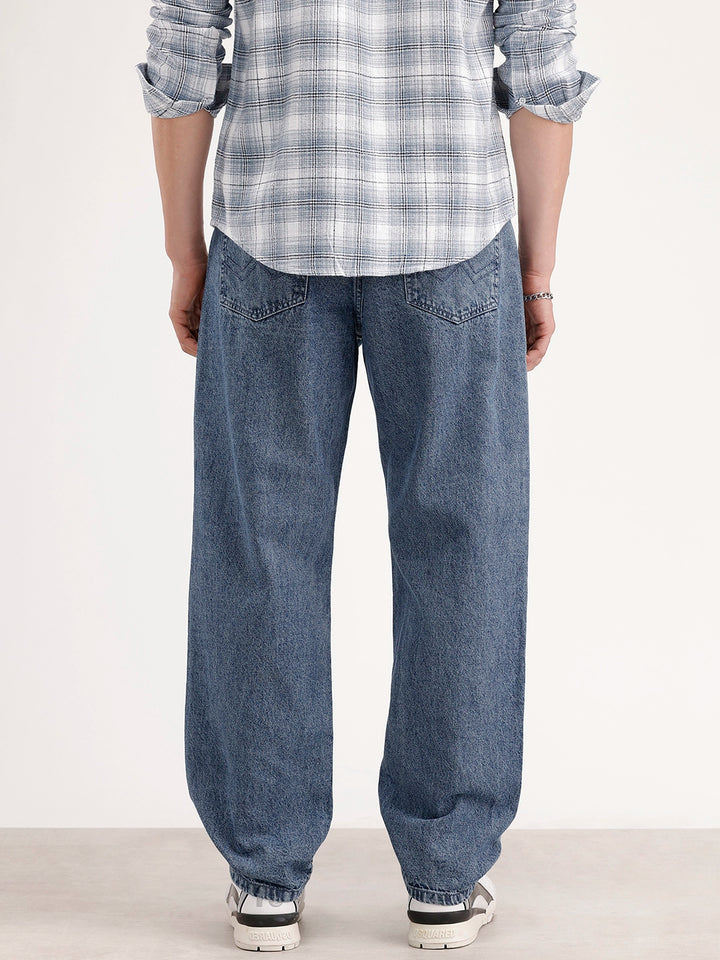 Loose Fit Denim Jeans | Blue