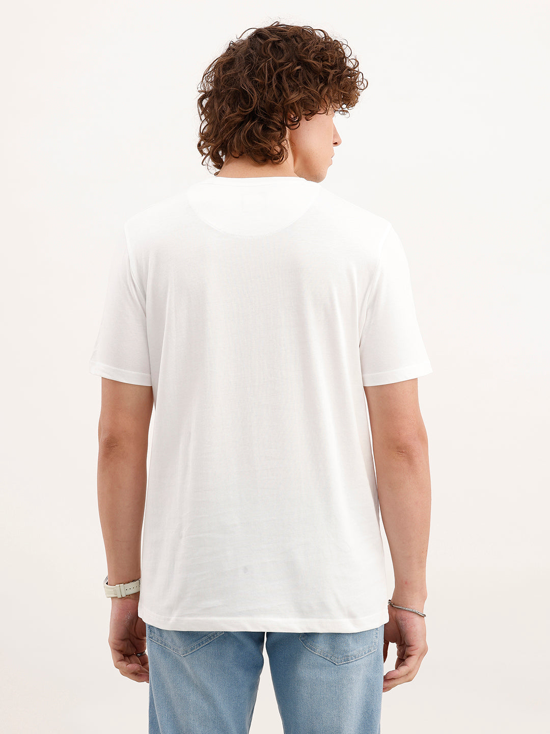 Solid Slim Fit T-Shirt  | White